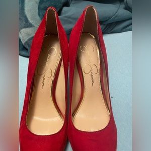 - Jessica Simpson red heels, size 7, worn once